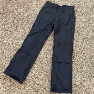 Black nylon pants. SIZE small